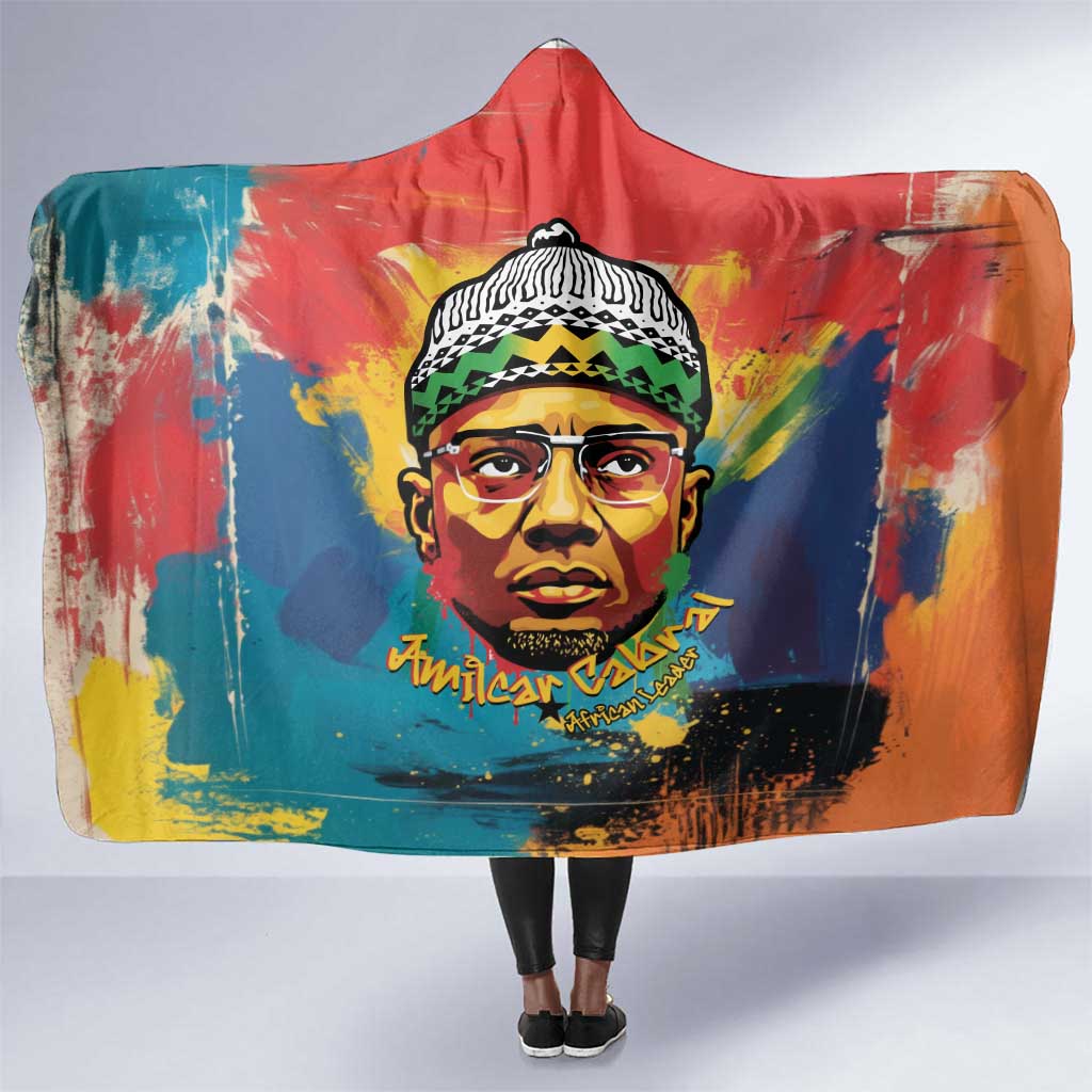 Amilcar Cabral Hooded Blanket Armed Activist Quote Raised Fist African Liberation Tribute - Colorful Paint Stroke - Wonder Print Shop