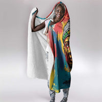 Amilcar Cabral Hooded Blanket Armed Activist Quote Raised Fist African Liberation Tribute - Colorful Paint Stroke - Wonder Print Shop