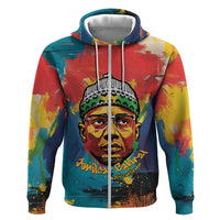 Amilcar Cabral Hoodie Armed Activist Quote Raised Fist African Liberation Tribute - Colorful Paint Stroke - Wonder Print Shop