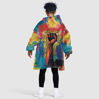 Amilcar Cabral Kid Wearable Blanket Hoodie Armed Activist Quote Raised Fist African Liberation Tribute - Colorful Paint Stroke - Wonder Print Shop