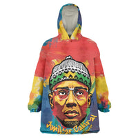 Amilcar Cabral Kid Wearable Blanket Hoodie Armed Activist Quote Raised Fist African Liberation Tribute - Colorful Paint Stroke - Wonder Print Shop