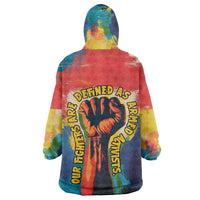 Amilcar Cabral Kid Wearable Blanket Hoodie Armed Activist Quote Raised Fist African Liberation Tribute - Colorful Paint Stroke - Wonder Print Shop
