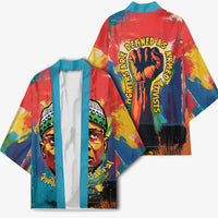 Amilcar Cabral Kimono Armed Activist Quote Raised Fist African Liberation Tribute - Colorful Paint Stroke - Wonder Print Shop