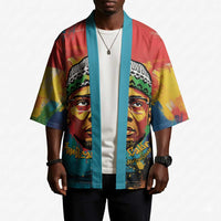 Amilcar Cabral Kimono Armed Activist Quote Raised Fist African Liberation Tribute - Colorful Paint Stroke - Wonder Print Shop