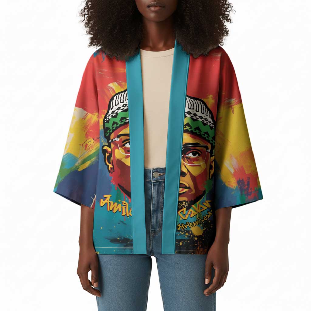 Amilcar Cabral Kimono Armed Activist Quote Raised Fist African Liberation Tribute - Colorful Paint Stroke - Wonder Print Shop