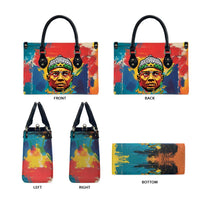 Amilcar Cabral Leather Bag Armed Activist Quote Raised Fist African Liberation Tribute - Colorful Paint Stroke - Wonder Print Shop