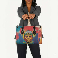 Amilcar Cabral Leather Bag Armed Activist Quote Raised Fist African Liberation Tribute - Colorful Paint Stroke - Wonder Print Shop