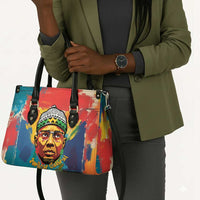 Amilcar Cabral Leather Bag Armed Activist Quote Raised Fist African Liberation Tribute - Colorful Paint Stroke - Wonder Print Shop