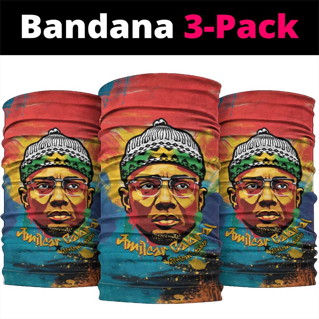 Amilcar Cabral Neck Gaiter Armed Activist Quote Raised Fist African Liberation Tribute - Colorful Paint Stroke - Wonder Print Shop