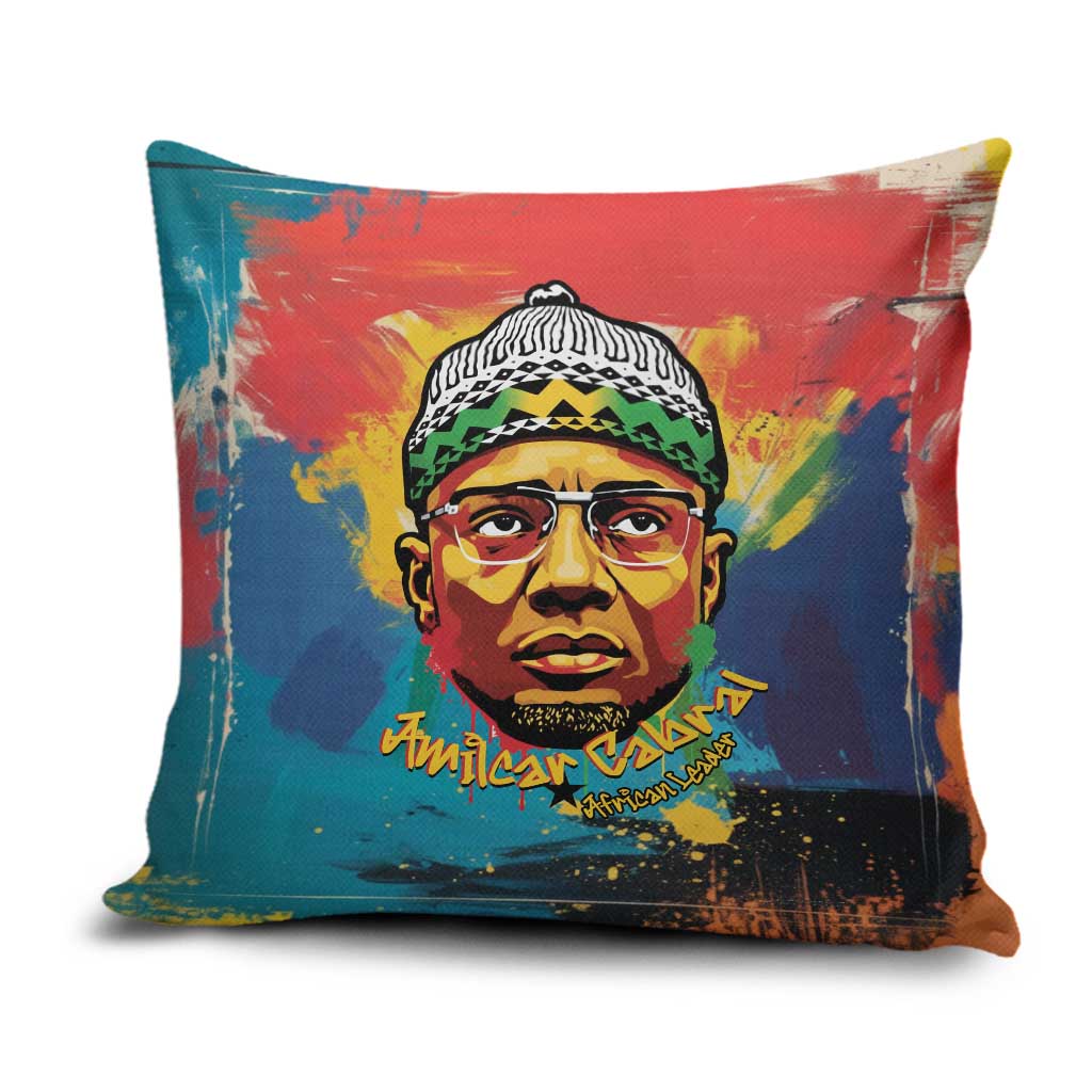 Amilcar Cabral Pillow Cover Armed Activist Quote Raised Fist African Liberation Tribute - Colorful Paint Stroke - Wonder Print Shop