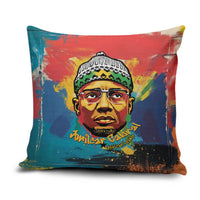 Amilcar Cabral Pillow Cover Armed Activist Quote Raised Fist African Liberation Tribute - Colorful Paint Stroke - Wonder Print Shop