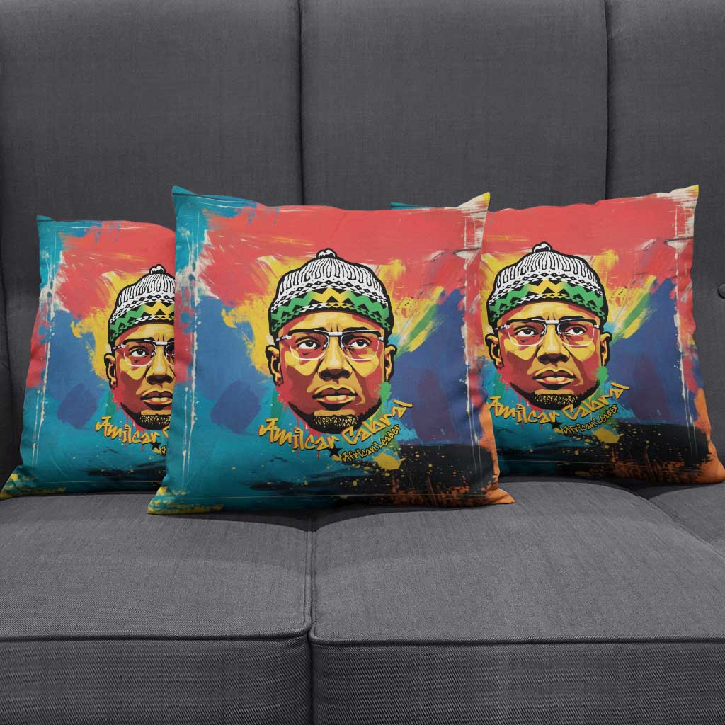 Amilcar Cabral Pillow Cover Armed Activist Quote Raised Fist African Liberation Tribute - Colorful Paint Stroke - Wonder Print Shop