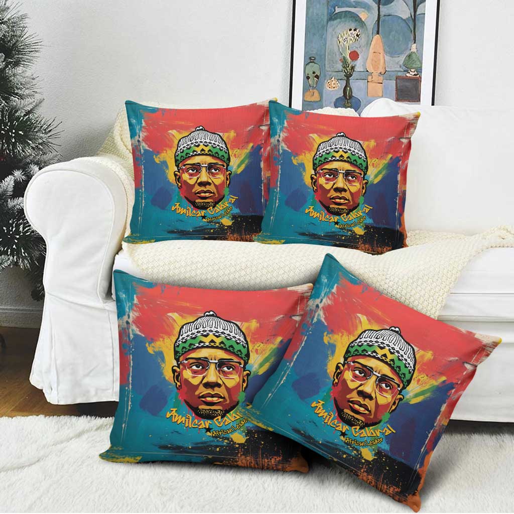 Amilcar Cabral Pillow Cover Armed Activist Quote Raised Fist African Liberation Tribute - Colorful Paint Stroke - Wonder Print Shop