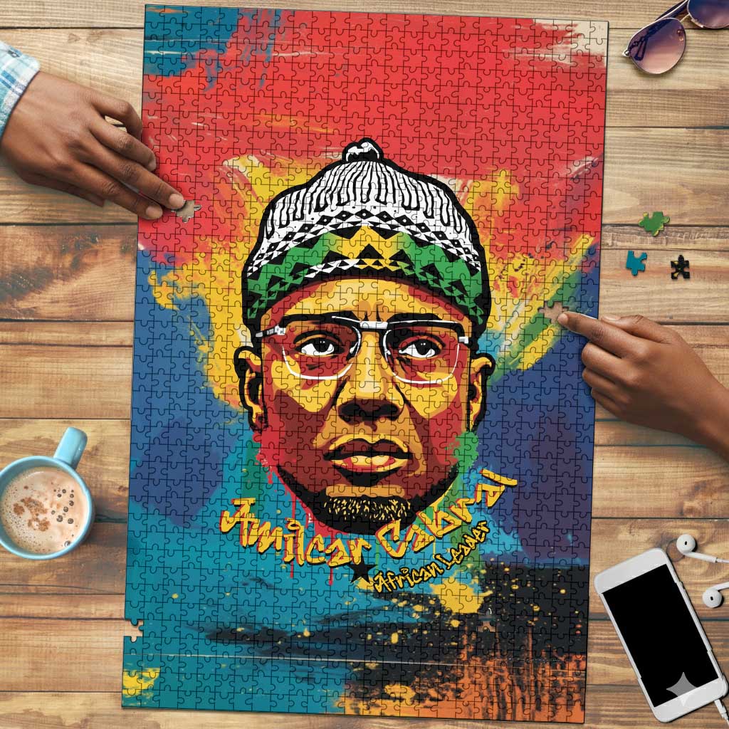 Amilcar Cabral Puzzle Armed Activist Quote Raised Fist African Liberation Tribute - Colorful Paint Stroke - Wonder Print Shop