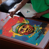 Amilcar Cabral Puzzle Armed Activist Quote Raised Fist African Liberation Tribute - Colorful Paint Stroke - Wonder Print Shop