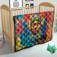 Amilcar Cabral Quilt Armed Activist Quote Raised Fist African Liberation Tribute - Colorful Paint Stroke - Wonder Print Shop