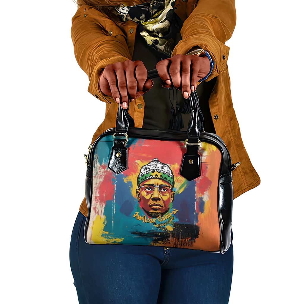 Amilcar Cabral Shoulder Handbag Armed Activist Quote Raised Fist African Liberation Tribute - Colorful Paint Stroke - Wonder Print Shop