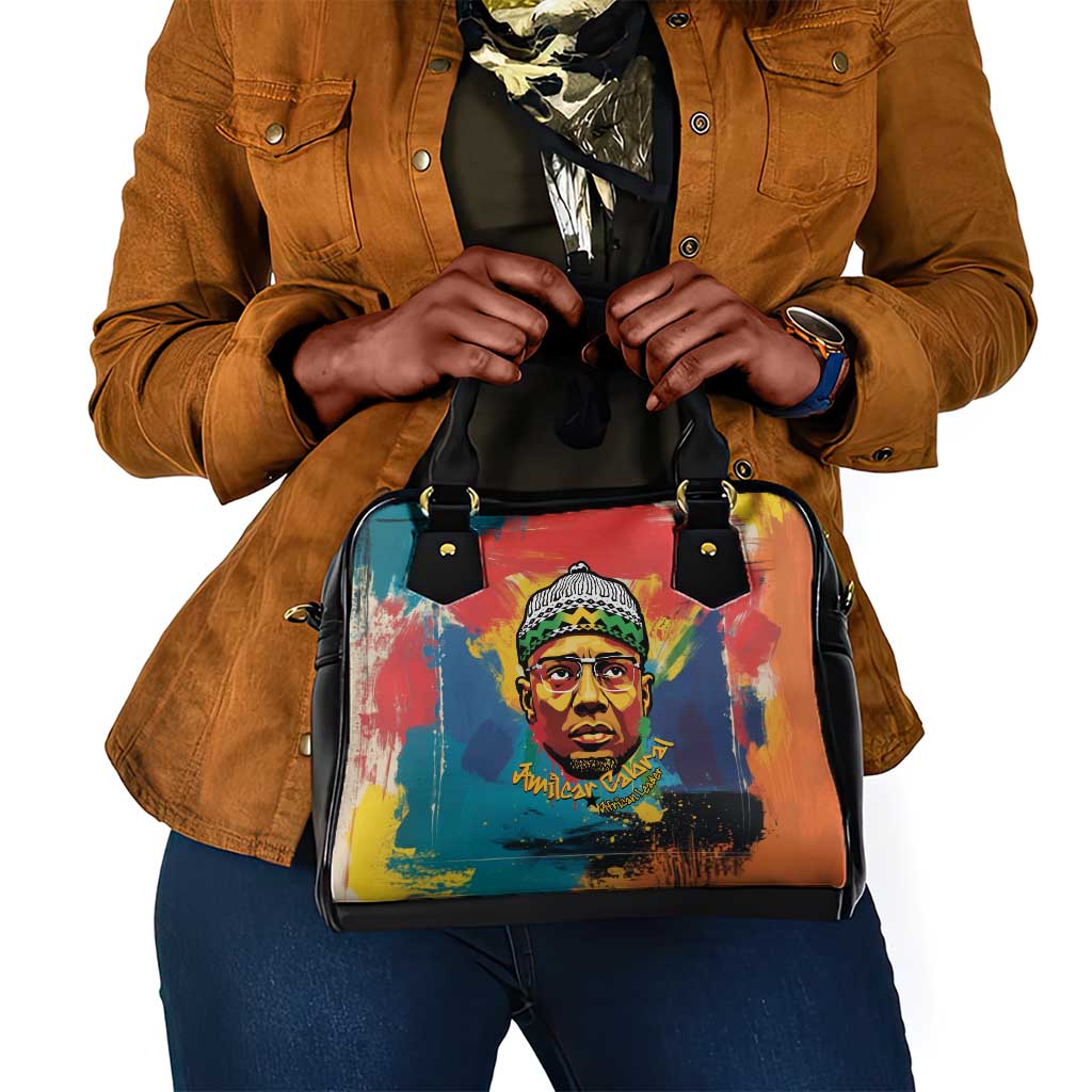 Amilcar Cabral Shoulder Handbag Armed Activist Quote Raised Fist African Liberation Tribute - Colorful Paint Stroke - Wonder Print Shop