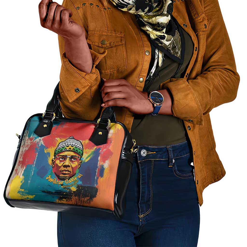 Amilcar Cabral Shoulder Handbag Armed Activist Quote Raised Fist African Liberation Tribute - Colorful Paint Stroke - Wonder Print Shop