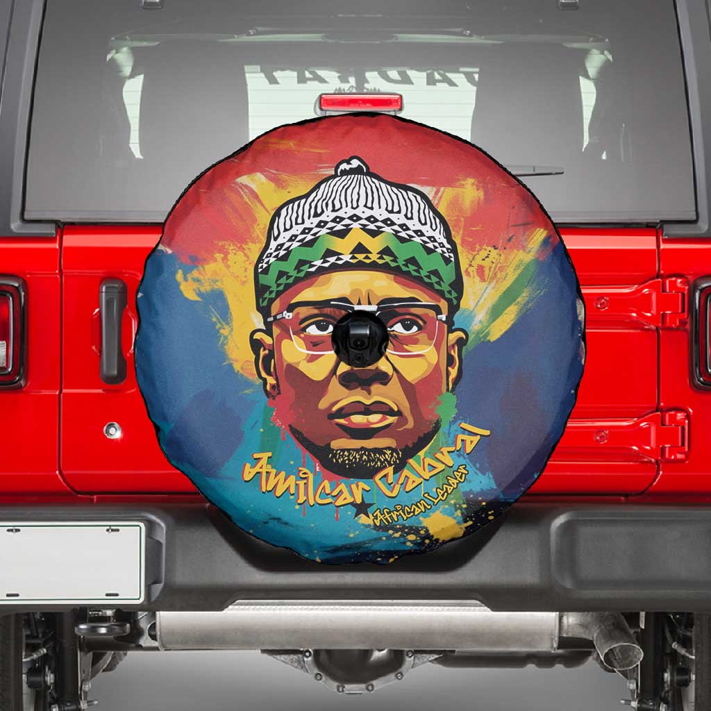 Amilcar Cabral Spare Tire Cover Armed Activist Quote Raised Fist African Liberation Tribute - Colorful Paint Stroke - Wonder Print Shop
