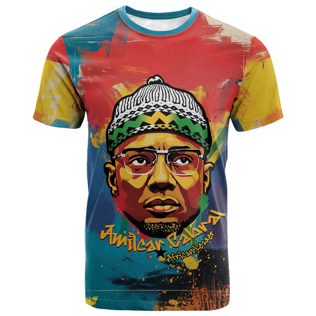 Amilcar Cabral T shirt Armed Activist Quote Raised Fist African Liberation Tribute - Colorful Paint Stroke - Wonder Print Shop