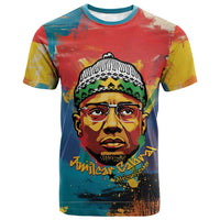 Amilcar Cabral T shirt Armed Activist Quote Raised Fist African Liberation Tribute - Colorful Paint Stroke - Wonder Print Shop