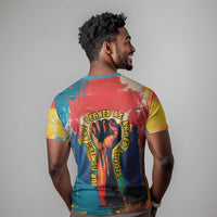 Amilcar Cabral T shirt Armed Activist Quote Raised Fist African Liberation Tribute - Colorful Paint Stroke - Wonder Print Shop
