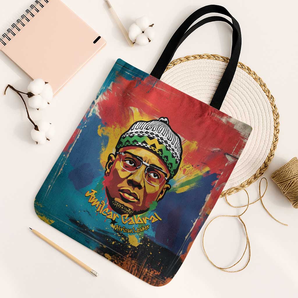 Amilcar Cabral Tote Bag Armed Activist Quote Raised Fist African Liberation Tribute - Colorful Paint Stroke - Wonder Print Shop