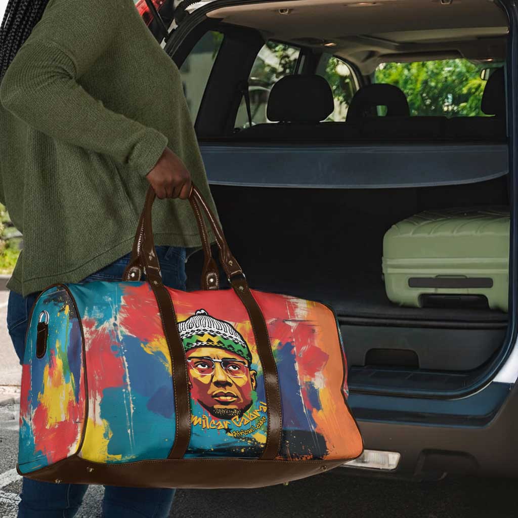 Amilcar Cabral Travel Bag Armed Activist Quote Raised Fist African Liberation Tribute - Colorful Paint Stroke - Wonder Print Shop