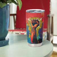 Amilcar Cabral Tumbler Cup Armed Activist Quote Raised Fist African Liberation Tribute - Colorful Paint Stroke - Wonder Print Shop