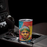 Amilcar Cabral Tumbler Cup Armed Activist Quote Raised Fist African Liberation Tribute - Colorful Paint Stroke - Wonder Print Shop