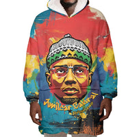 Amilcar Cabral Wearable Blanket Hoodie Armed Activist Quote Raised Fist African Liberation Tribute - Colorful Paint Stroke - Wonder Print Shop