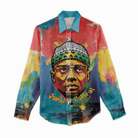 Amilcar Cabral Women Casual Shirt Armed Activist Quote Raised Fist African Liberation Tribute - Colorful Paint Stroke - Wonder Print Shop