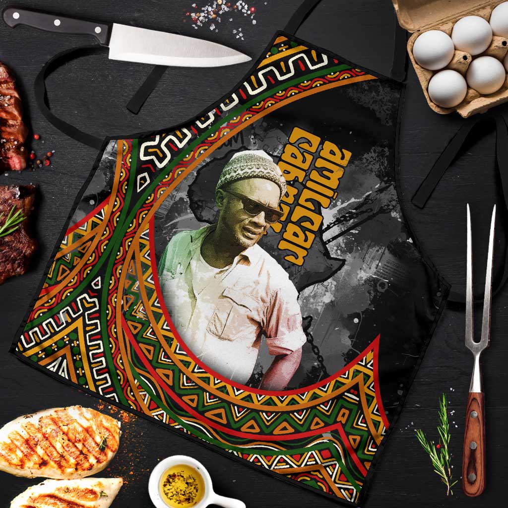 Amilcar Cabral Apron African Map with Chains Freedom Theme Revolutionary Liberation Tribute - Wonder Print Shop