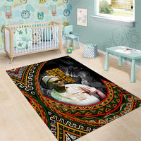 Amilcar Cabral Area Rug African Map with Chains Freedom Theme Revolutionary Liberation Tribute - Wonder Print Shop