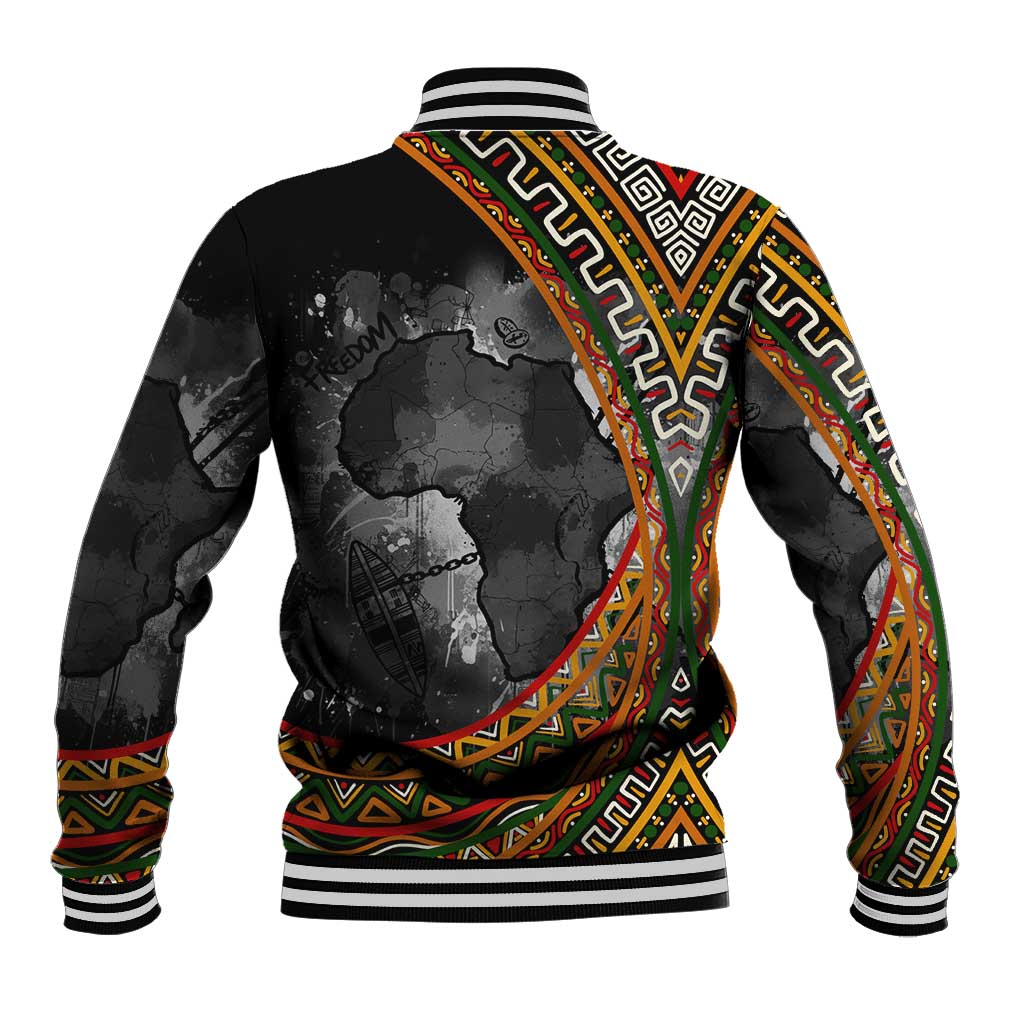 Amilcar Cabral Baseball Jacket African Map with Chains Freedom Theme Revolutionary Liberation Tribute - Wonder Print Shop