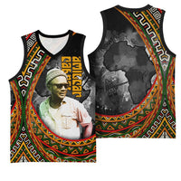 Amilcar Cabral Basketball Jersey African Map with Chains Freedom Theme Revolutionary Liberation Tribute - Wonder Print Shop