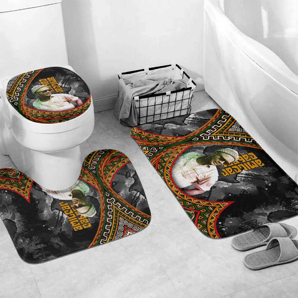 Amilcar Cabral Bathroom Set African Map with Chains Freedom Theme Revolutionary Liberation Tribute - Wonder Print Shop