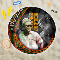 Amilcar Cabral Beach Blanket African Map with Chains Freedom Theme Revolutionary Liberation Tribute - Wonder Print Shop