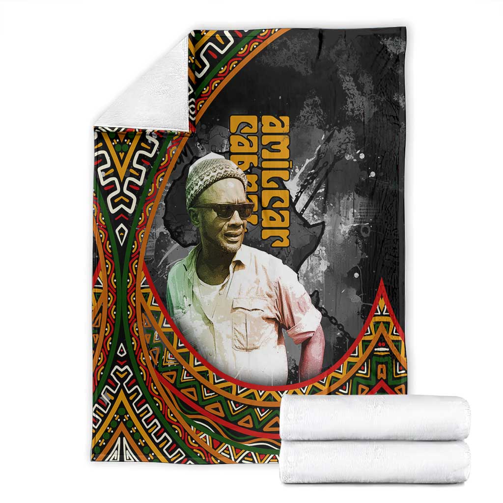Amilcar Cabral Blanket African Map with Chains Freedom Theme Revolutionary Liberation Tribute - Wonder Print Shop