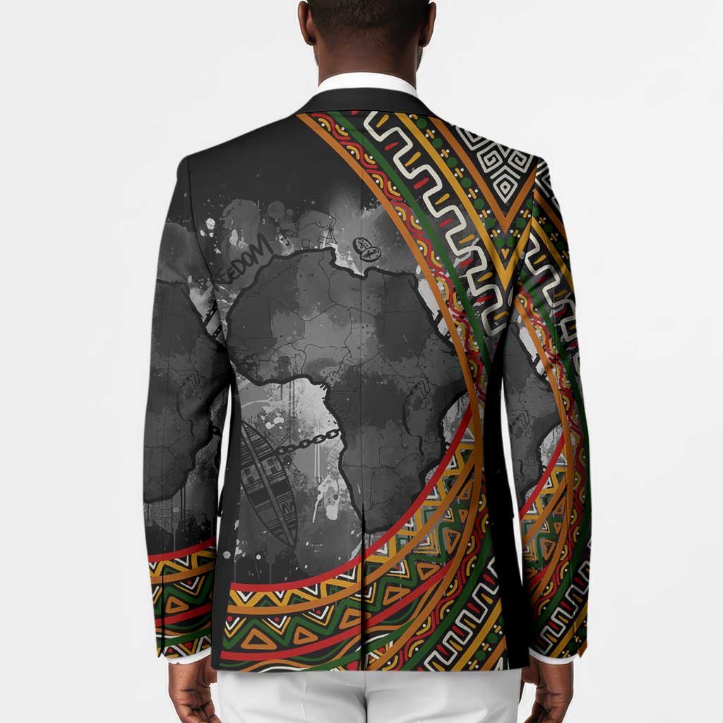 Amilcar Cabral Blazer African Map with Chains Freedom Theme Revolutionary Liberation Tribute - Wonder Print Shop
