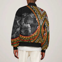 Amilcar Cabral Bomber Jacket African Map with Chains Freedom Theme Revolutionary Liberation Tribute - Wonder Print Shop