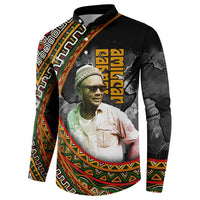 Amilcar Cabral Button Sweatshirt African Map with Chains Freedom Theme Revolutionary Liberation Tribute