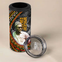 Amilcar Cabral 4 in 1 Can Cooler Tumbler African Map with Chains Freedom Theme Revolutionary Liberation Tribute - Wonder Print Shop