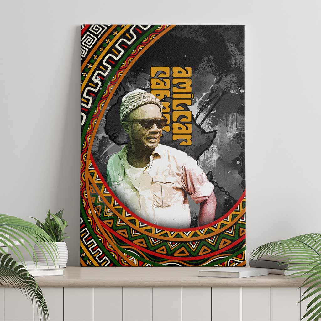 Amilcar Cabral Canvas Wall Art African Map with Chains Freedom Theme Revolutionary Liberation Tribute - Wonder Print Shop