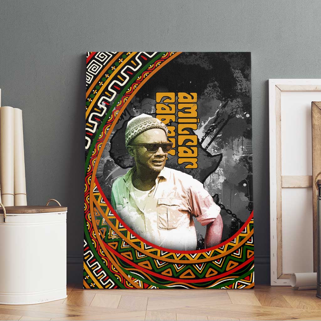 Amilcar Cabral Canvas Wall Art African Map with Chains Freedom Theme Revolutionary Liberation Tribute - Wonder Print Shop