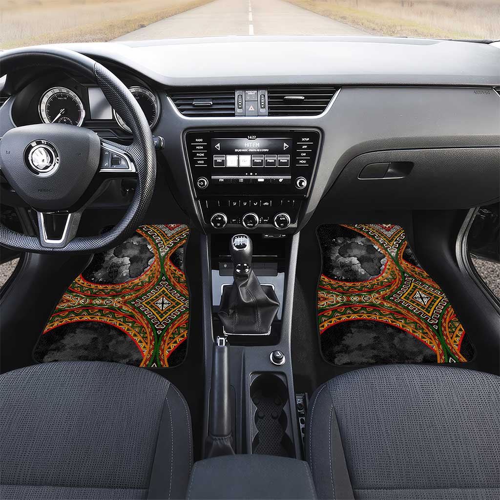 Amilcar Cabral Car Mats African Map with Chains Freedom Theme Revolutionary Liberation Tribute - Wonder Print Shop