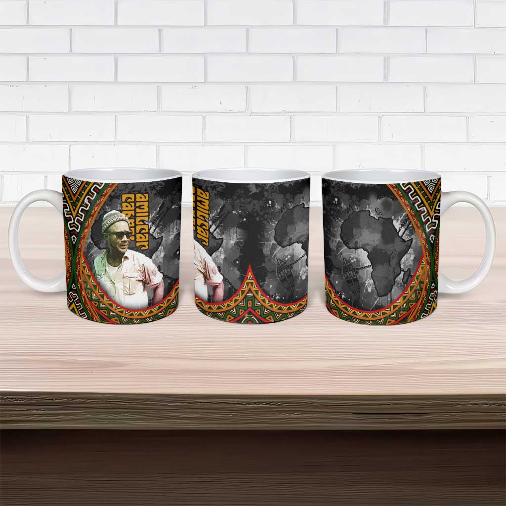 Amilcar Cabral Ceramic Mug African Map with Chains Freedom Theme Revolutionary Liberation Tribute - Wonder Print Shop