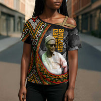 Amilcar Cabral Cross Shoulder Shirt African Map with Chains Freedom Theme Revolutionary Liberation Tribute - Wonder Print Shop