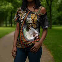 Amilcar Cabral Cross Shoulder Shirt African Map with Chains Freedom Theme Revolutionary Liberation Tribute - Wonder Print Shop